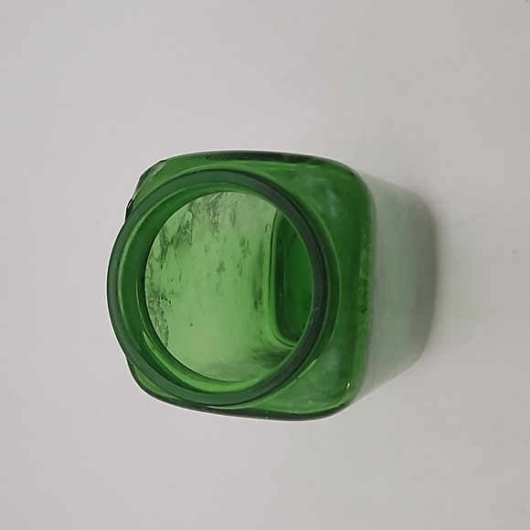 Vintage Owen's Illinois Duraglass Green Glass Jar 6 oz - Picture 5 of 9